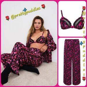 💕 2pc For Love and Lemons Lola Triangle Bralette & Sleep Pant Set 💕